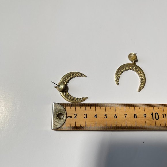 Lucky Brand Gold Coloured Bohemian Earrings with Gem Details - Picture 6 of 6